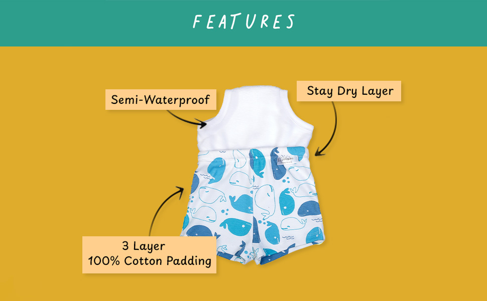 Potty training shorts feature