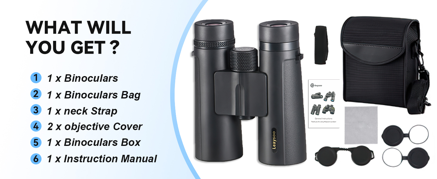 10X42 Binoculars for Adults Package