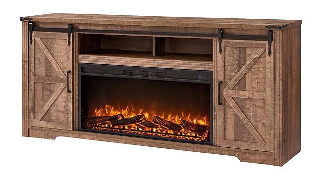 70 Inch TV Stand with Fireplace