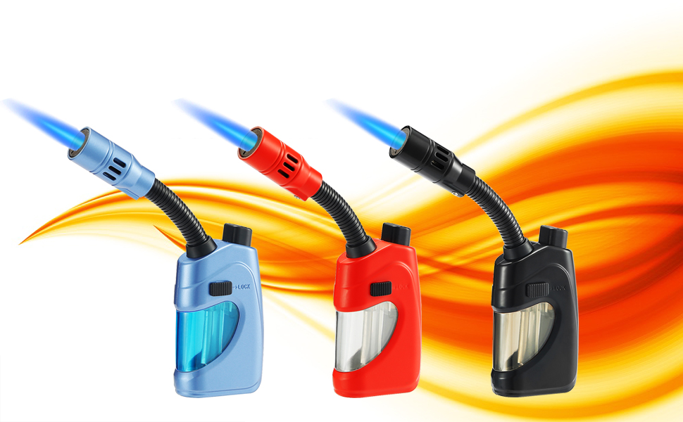 Futlidys Flexible Tube Torch Lighter with Flame Locking