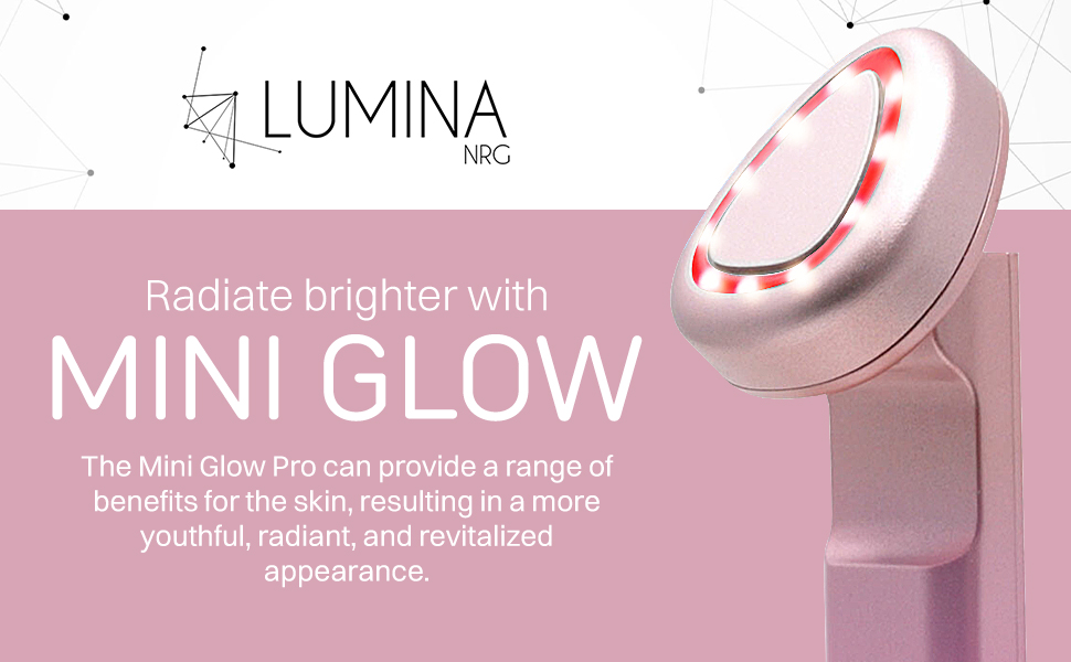 Amazon.com: Lumina NRG Mini Glow Pro 5 合1 LED 臉部棒– 提升