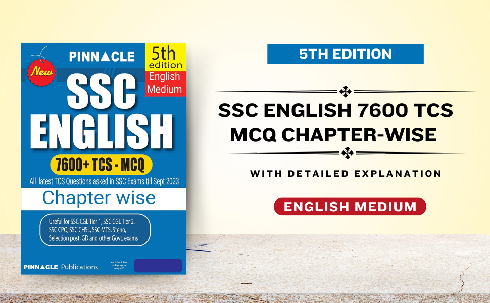 SPN-BFCC SSC English 7600 TCS MCQ chapter wise with detailed explanation 5th edition english medium