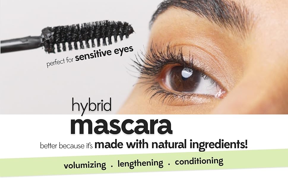 safe natural organic lightweight no clumps mascara for sensitive eyes