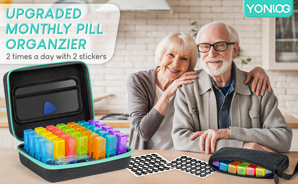 monthly pill organizer 2 times a day