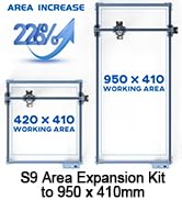 SCULPFUN S9 Large Area Expansion Kit for Extension to 410 x 950mm, Meet Larger Engraving Cutting ...