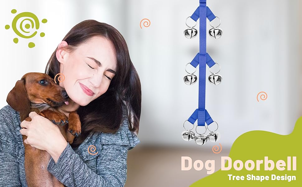 Tierecare Dog Doorbell for Dog Potty Training Sliding Door Hanging