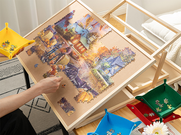 Amazon.com: Tektalk Convertible Jigsaw Puzzle Board, Two-Way Use