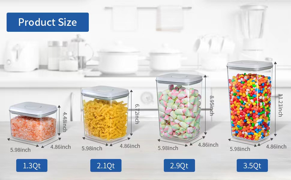 JIMALL Pop Food Storage Containers Stackable with Lids, 12