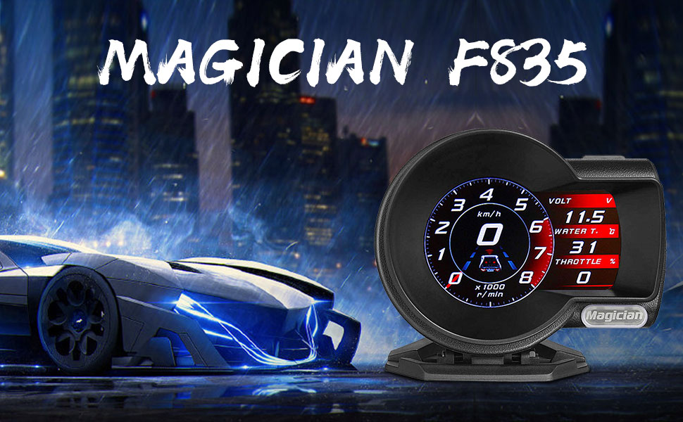 Amazon.com: OBD Car HUD Head Up Display Magician F835 Plus