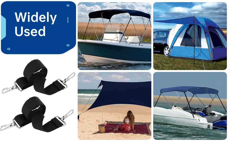 2PCS Bimini Top Straps, Adjustable Heavy Duty Bimini Top
