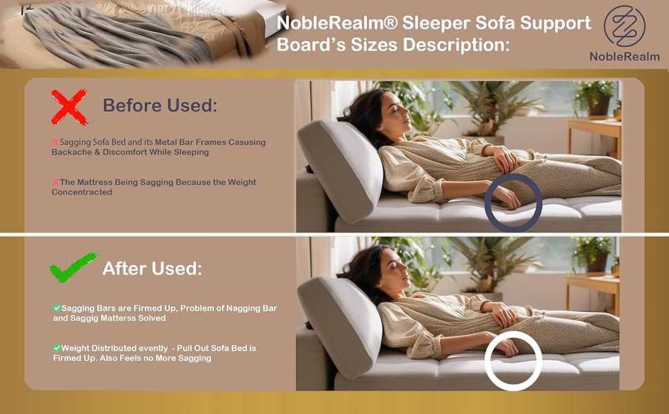 NobleRealm® Foldable Box Spring Bunkie Board Sleeper