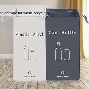 2 bags recycling waste bin reusable bags make life home tidy clean Bomei Pack