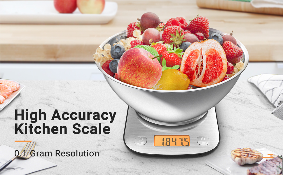 GRAM PRES Food Kitchen Scale Digital Weight Grams And Oz With IPX6