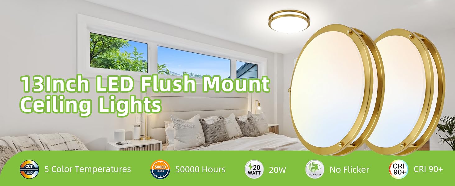 Flush Mount LED Ceiling Light Fixture