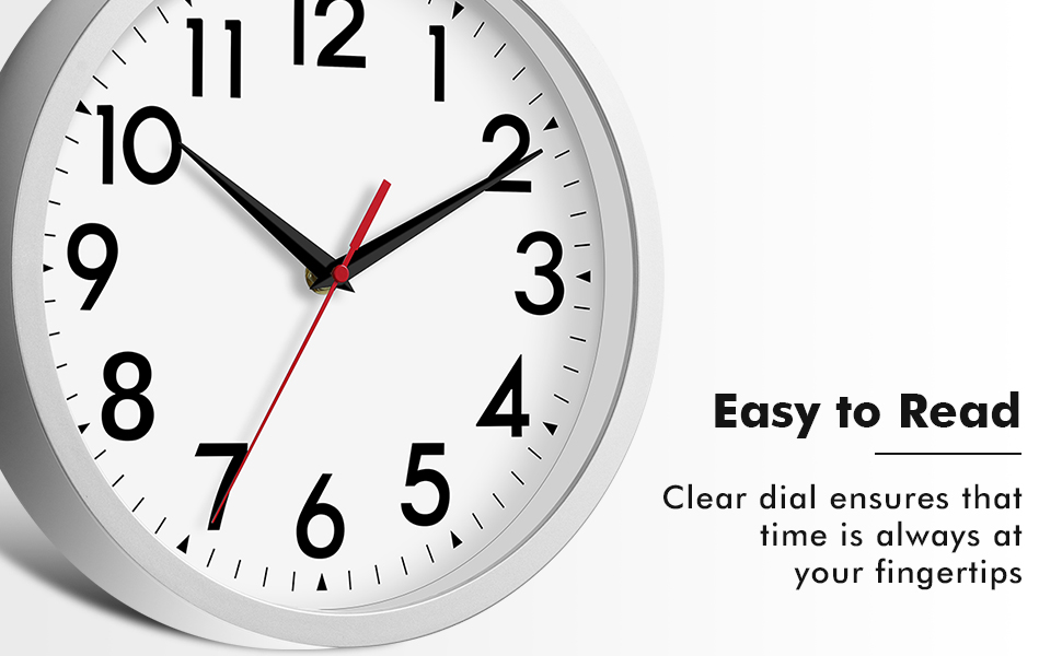 DAXSMY 12 Inch Wall Clock, Wall Clocks Battery Operated