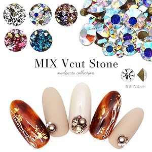 Amazon | ラインストーンサイズMIX Vカットストーン 約1.8g