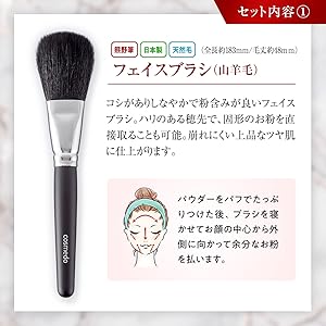 Amazon.co.jp: 匠の化粧筆コスメ堂 熊野筆 メイクブラシセット