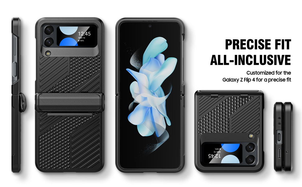 CENMASO for Samsung Galaxy Z Flip 4 Case, Z Flip 4 Case with Hinge Protection