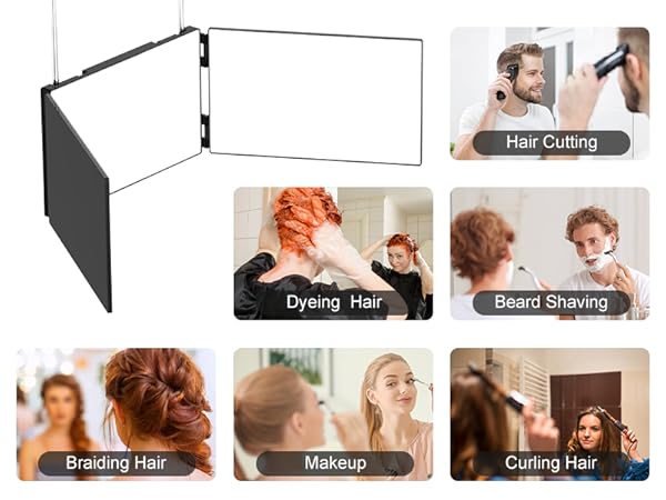 hair cutting mirror