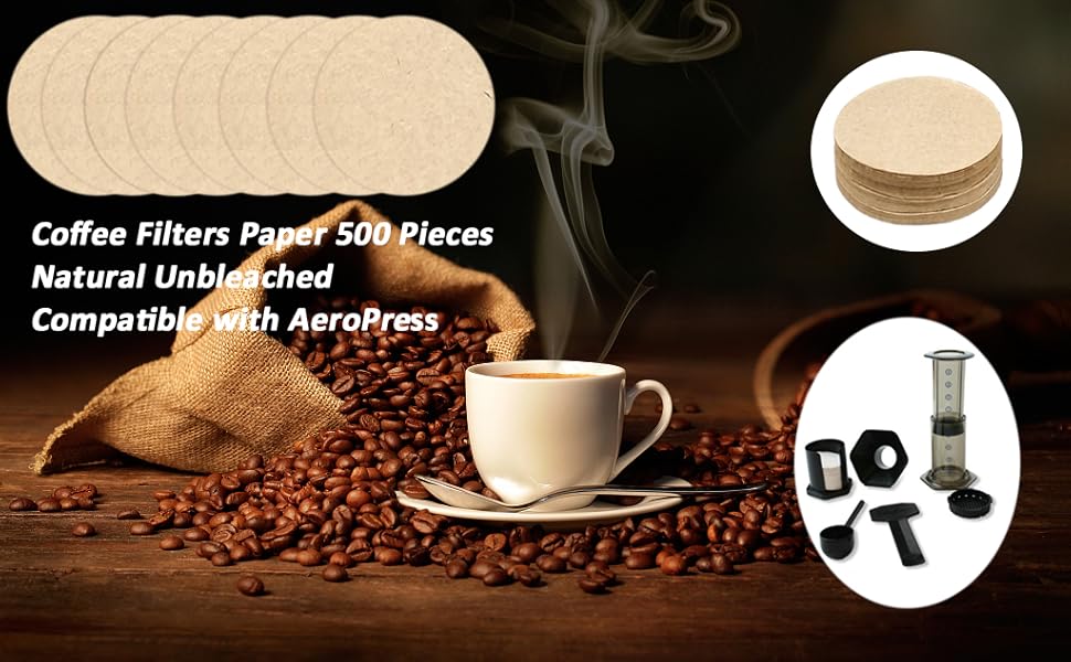 Coffee Filters Paper, Universal Replacement Coffee Filter for AeroPress, Compatible