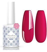 MelodySusie Fleurwee Plant Based Gel Nail Polish, Hema Free Raspberry Red Nail Polish, Soak Off U...