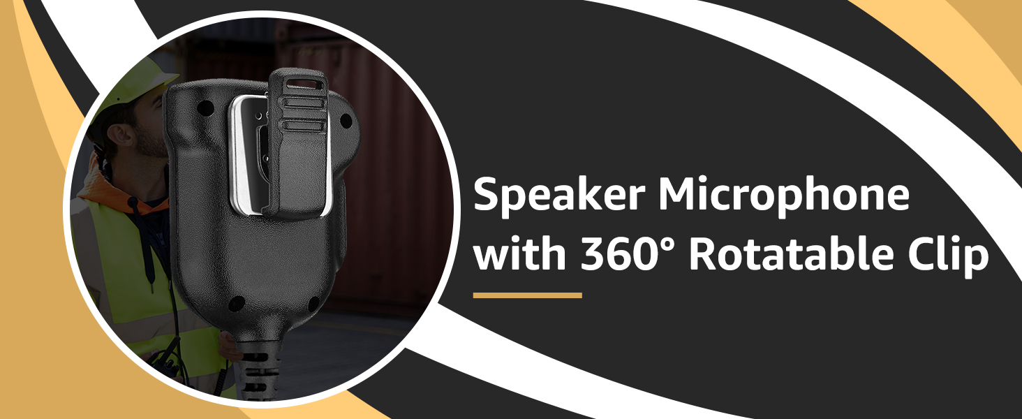 Retevis RT86 Walkie Talkie Speaker Mic,3.5mm Audio Jack, IP54 Waterproof Shoulder Speaker Mic, for RT68 RT21 H777 RB29 RB89 NR10 RA89,Compatible with BAOFENG BF-F8HP UV5R SAMCOM Two Way Radio(4 Pack) 15 speaker mic with clip