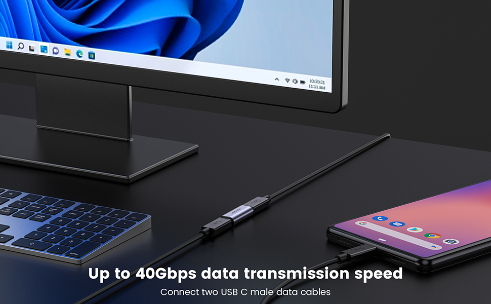 MOGOOD USB C Female to USB C Female Adapter OTG Type C Converter 40Gbps