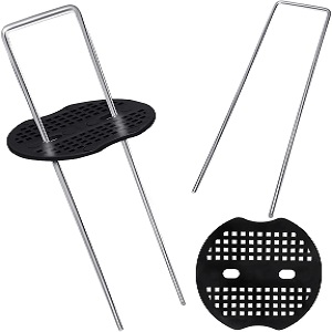 斜め14ピン　100個　【みか様】 Amazon.co.jp: JOYme Uピン杭 黒丸付 (50セット / 15.0cm×3.5cm