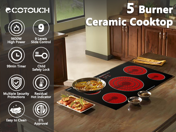 36 electric cooktop