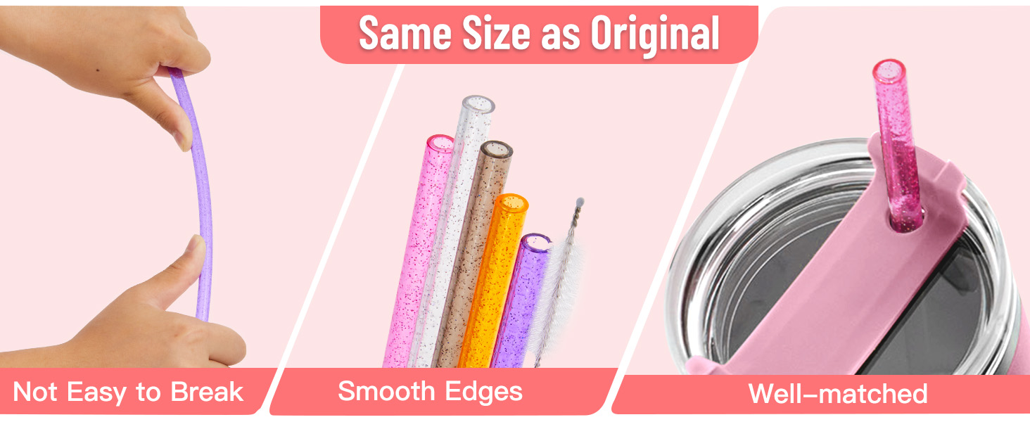 Reusable Straws with Cleaning Brush