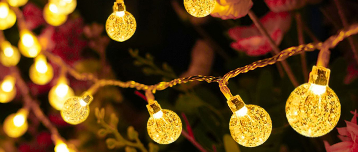 Brightown Solar String Lights 38FT with 15+1 LED Bulbs, Solar Garden