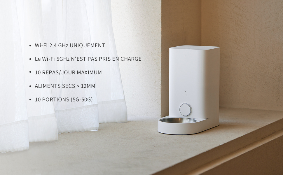 PETKIT Distributeur Automatique De Nourriture Avec Bol En Acier Inoxydable, Contrôle Par APP, Affichage LED Pour Faible Quantité De Nourriture, Distributeur De Nourriture Pour Chat(Chien) – 2.8L 13 Distributeur Automatique de Croquettes