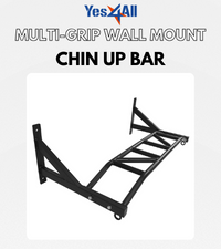 Heavy Duty Wall Mounted Pull Up Bar – Multi-Grip Ceiling Strength/ Joist Mount/ Chin-Up Bar