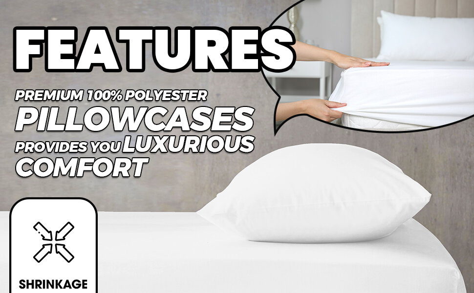 microfiber polyester pillowcase pillow cases 2 piece 2 pack housewife white black charcoal grey