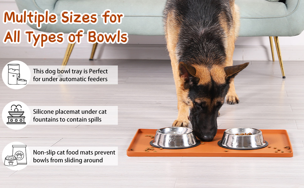 MateeyLife Silicone Cat & Dog Food Mat for Floors