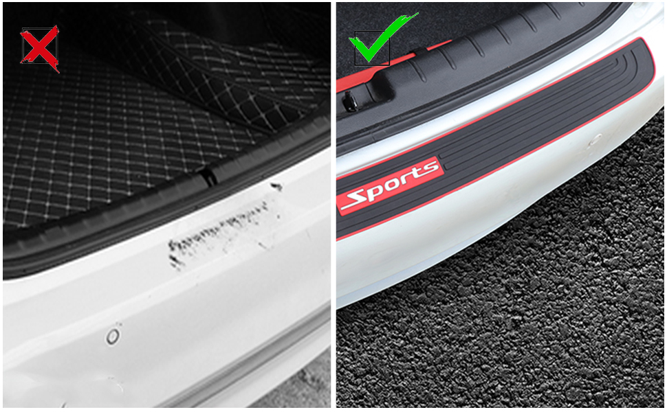 GZRUICA Rear Bumper Protector Strip Clear Back Bumper Protector Guard