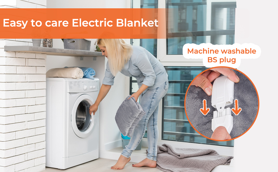 GEEPAS Electric Blanket Heated Throw 130 x 180 cm Warm Flannel