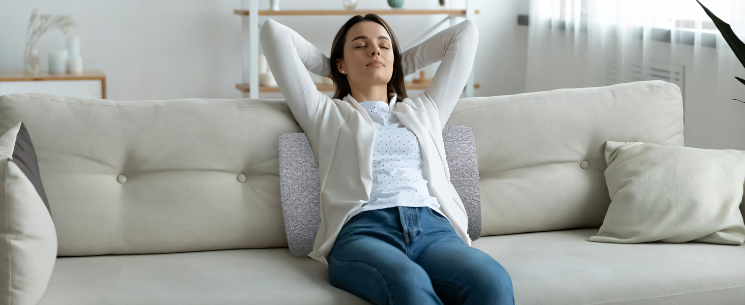 MINUPWELL 5.5" Thicker Extra Large Lumbar Support Pillow