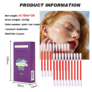 20pcs Tattoo Lipstick Cotton Swab