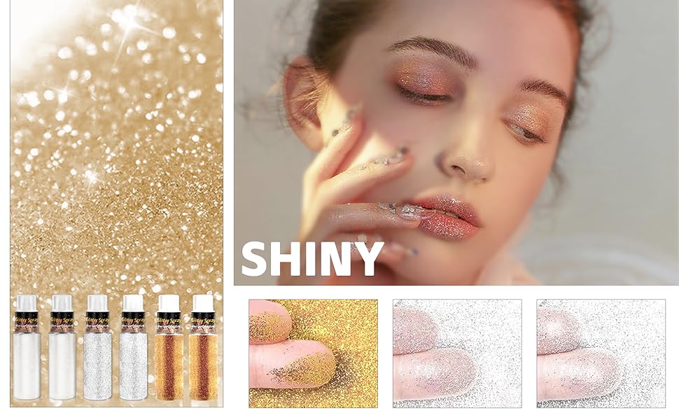 white silver gold body hair glitter spray paint for hair and body glitter spray hairspray for crafts