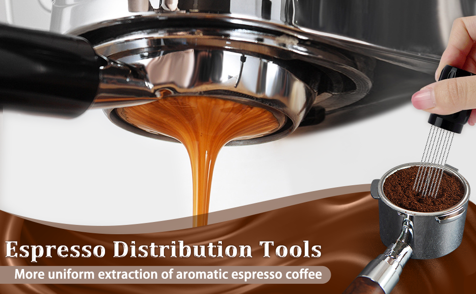 WDT Tool, 0.4mm 8 Needles Coffee Distributor, Espresso Distribution