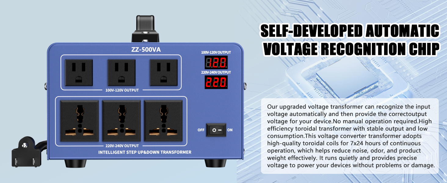 500W Voltage Converter Auto Transformer,110/120/220/240V