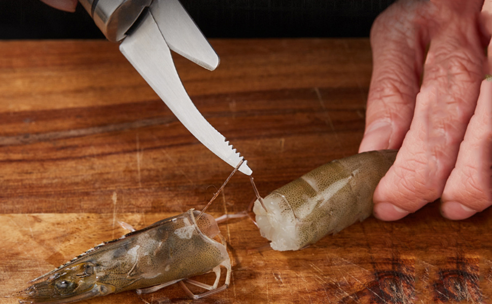 PurHyac 2Pcs Shrimp Deveiner Tool and Peeler, Toadfish Shrimp Cleaner, 5 in 1