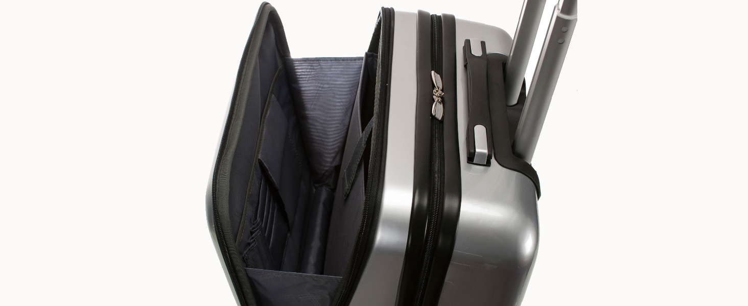 Rockland Revolution Hardside Rolling Computer Case, Black