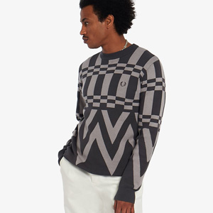 トップス FRED PERRY JACQUARD CREW NECK JUMPER S Amazon.co.jp: Fred Perry JACQUARD CREW NECK JUMPER Men's