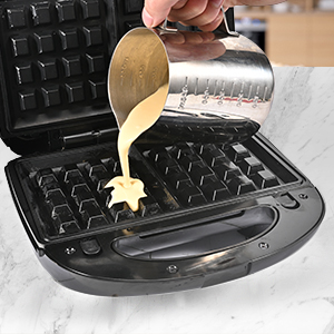 Mini máquina para hacer hamburguesas con gofres