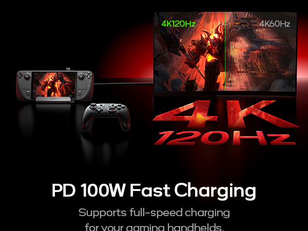 STEAM DECK OLED DOCK ROG ALLY X DOCK LEGION GO S DOCK MSI CLAW DOCKING STATION