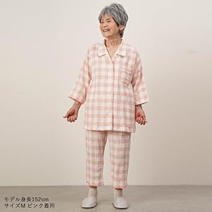 Amazon | [TCマート] 日本製 綿100% 楊柳ガーゼ チェック柄七分