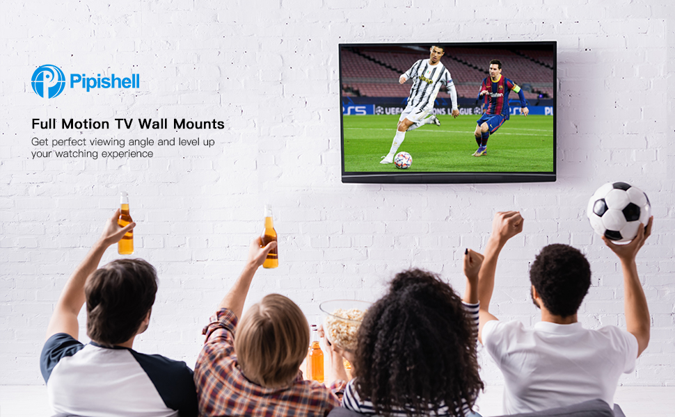 Pipishell Full Motion TV Monitor Wall Mount PISF1 for 1342