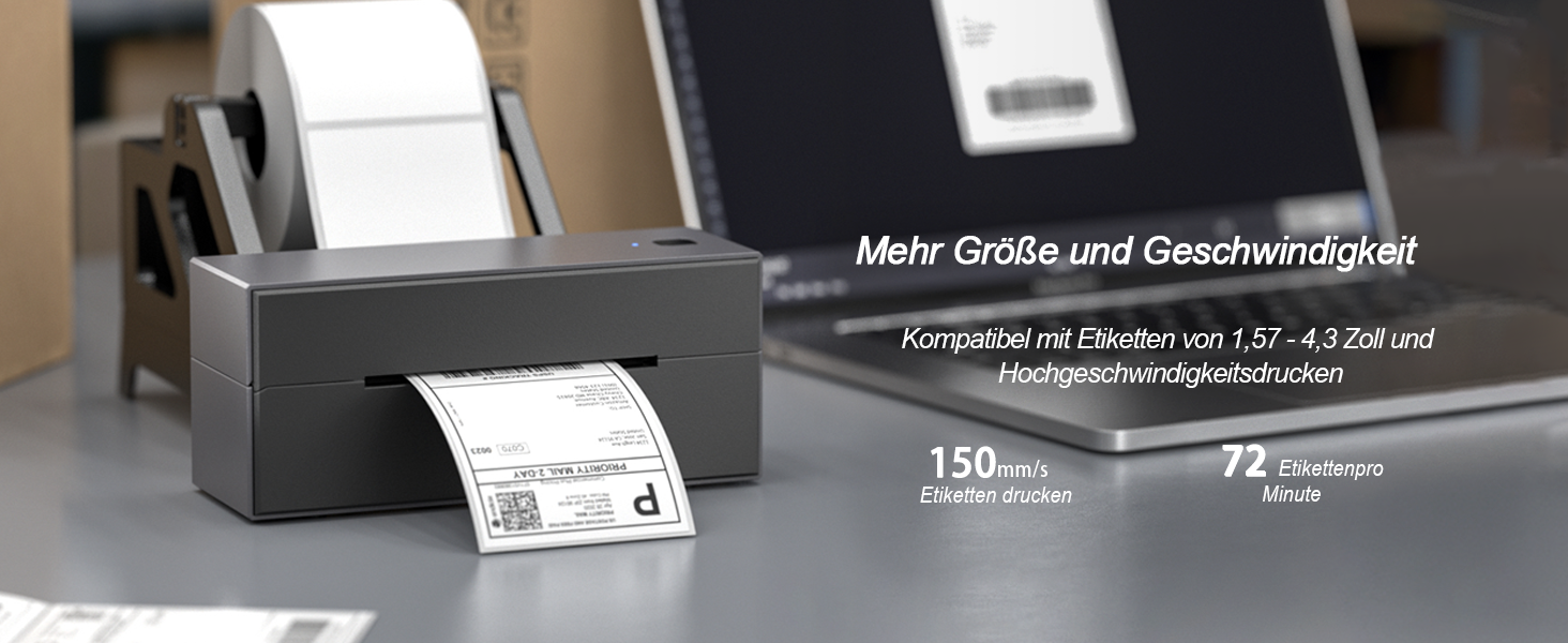 Bluetooth Etikettendrucker MUNBYN WLAN Label Drucker 4x6 Thermodrucker DHL UPS Versandetiketten